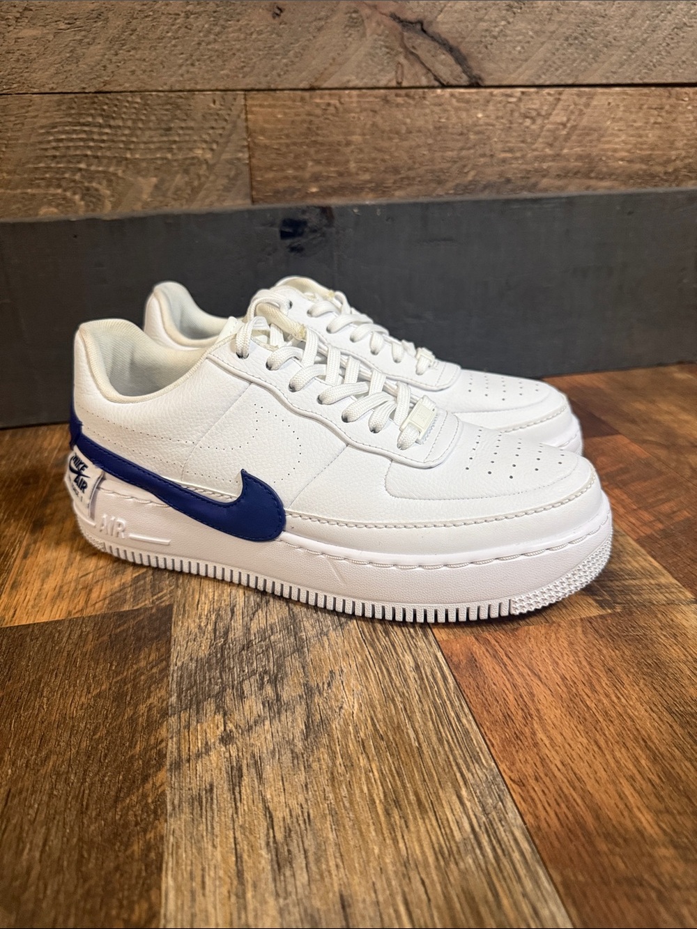 Nike Air Force 1 Jester XX White Deep Royal Blue Womens Size 8.5